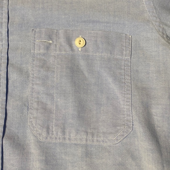 Vintage Polo Ralph Lauren Mens Cotton Blue Chambray Button Down size M - Picture 5 of 12